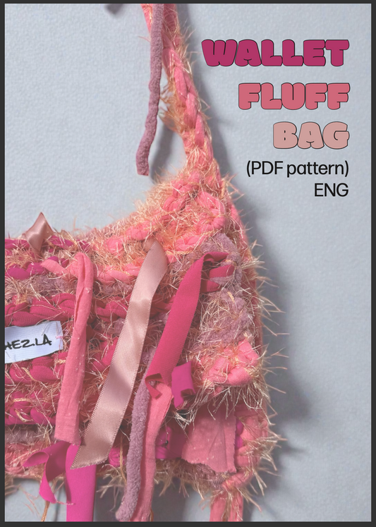 Wallet Fluff Bag Crochet PDF Pattern English– Beginner Friendly!